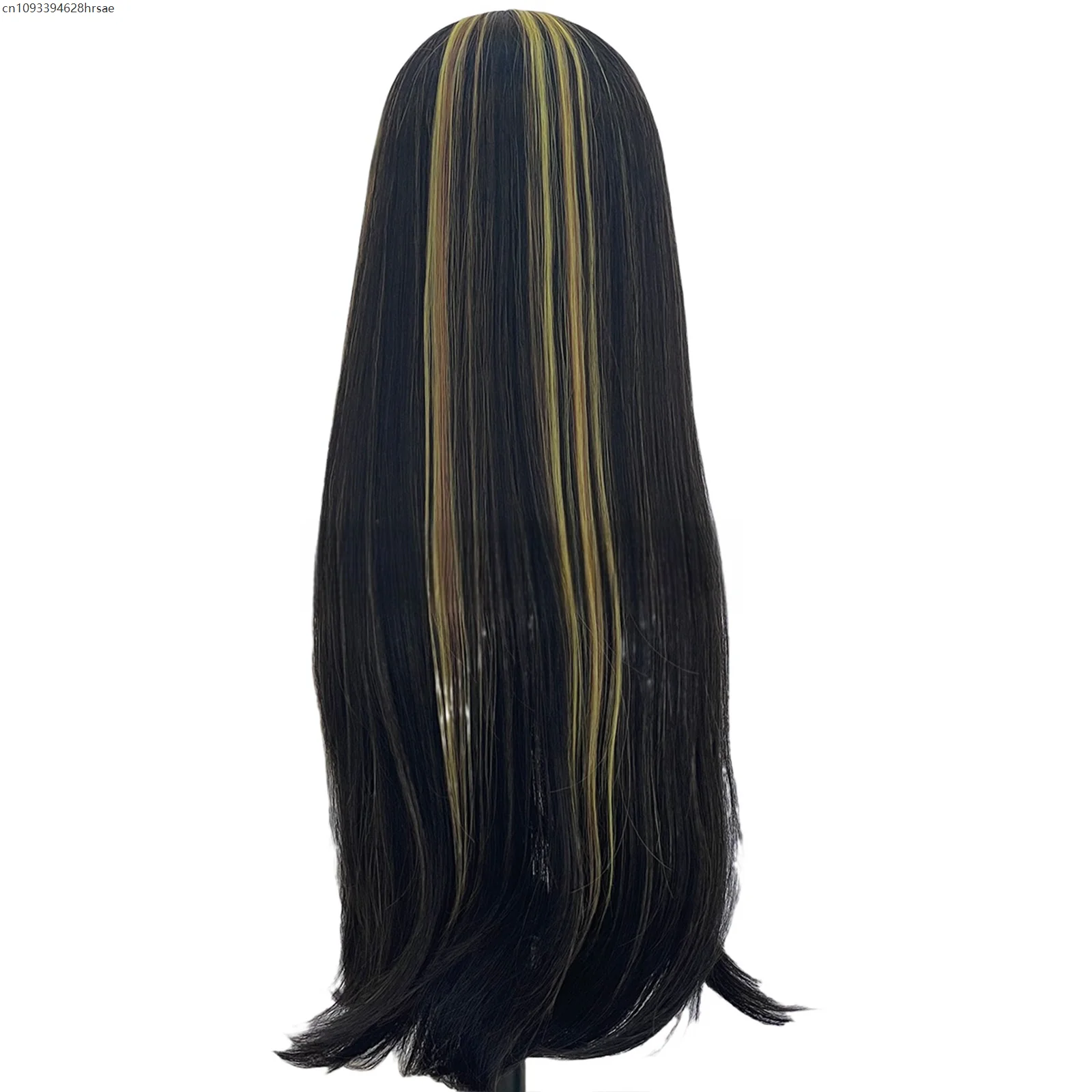 애니메이션 코스프레 가발 믹스 컬러 긴 스트레이트 헤어 소품 영화 공연 할로윈 크리스마스 카니발 의상 소품