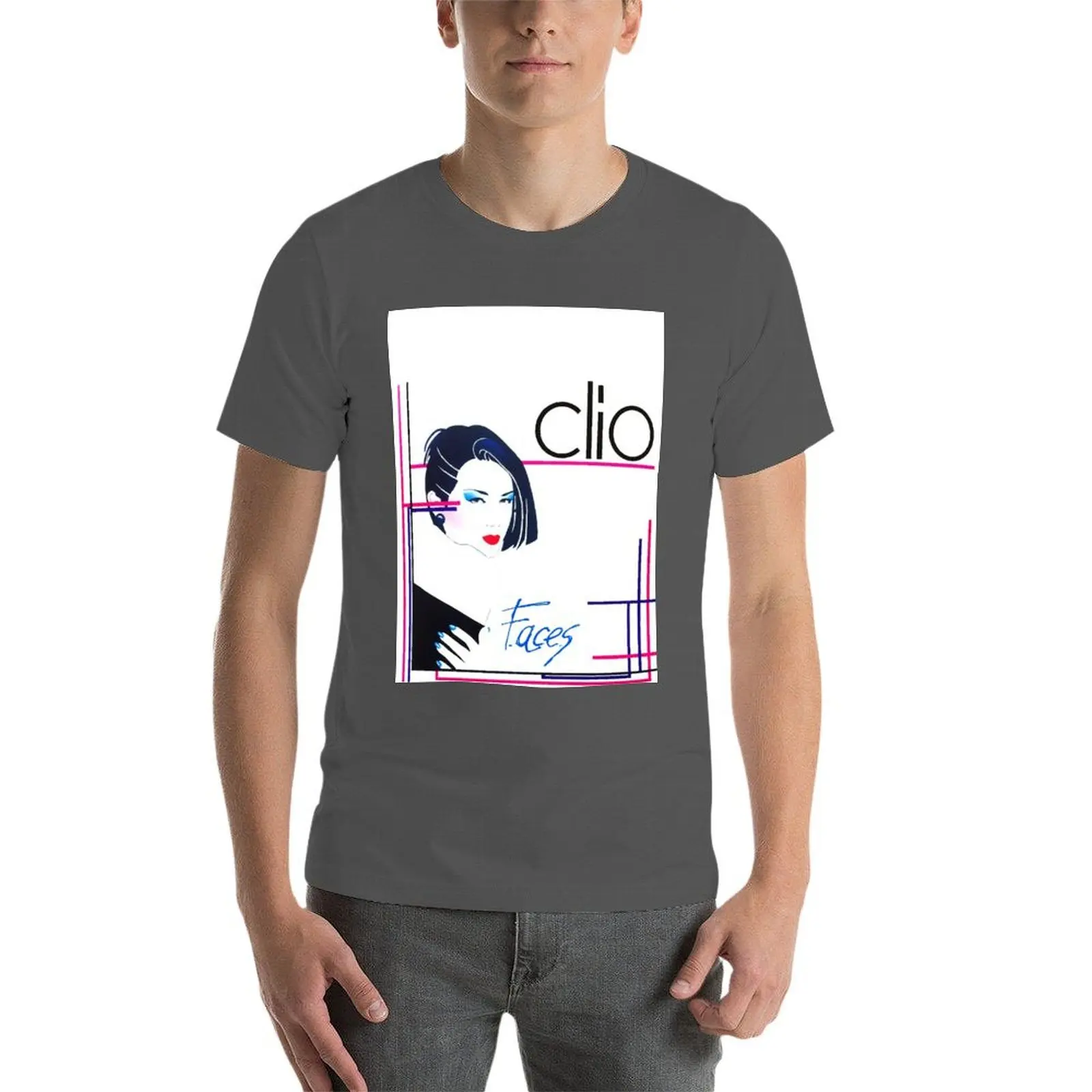 كليو - وجوه 80s italo ديسكو تحت الأرض تي شيرت رجل تي شيرت القطن القطن تي شيرت رجل تي شيرت مخصص تي شيرت مطبوع #4