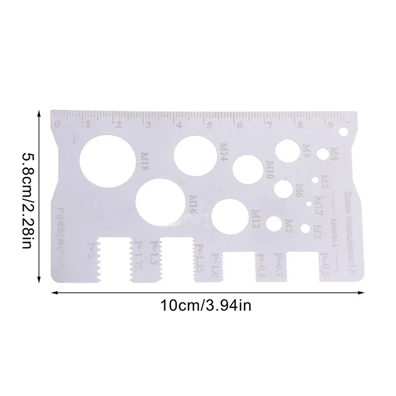 Durabler مسطرة فولاذية مقاومة للصدأ المسمار مسطرة قياس دقيقة الملعب قياس الموضوع قياس المسمار قياس حاكم قياس