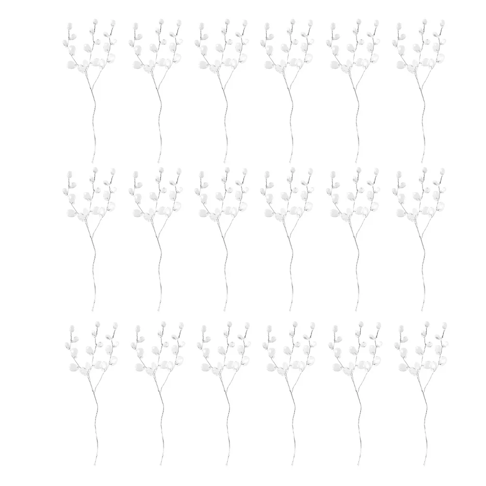 

100 Stems Artificial Bead Drop Flowers Realistic Acrylic Bouquet Wedding Party Decoration Floral Centerpiece Fake Bunch Bouquet