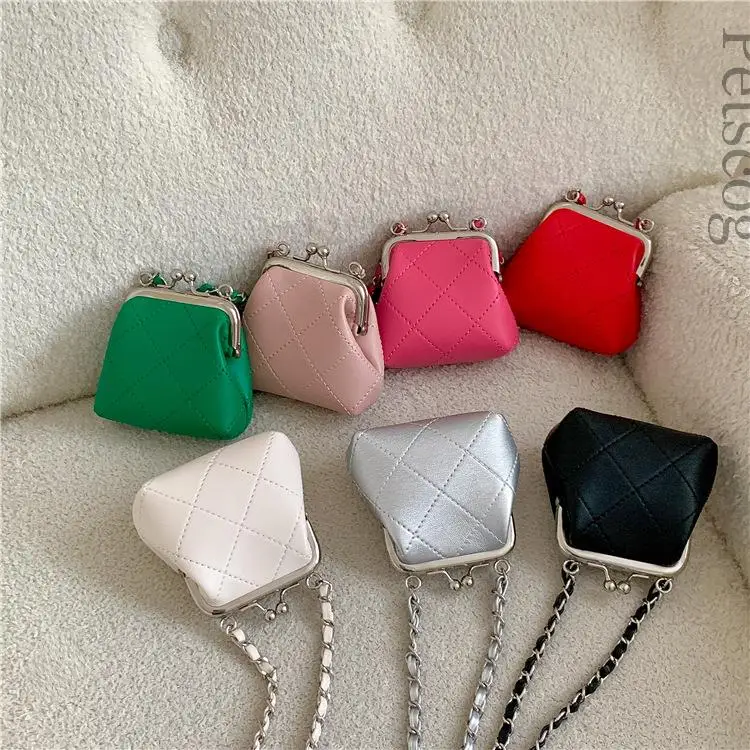 

Designer Luxury Shoulder Bags For Women Pu Leather Solid Color Mini Coin Wallet Korean Fashion Hasp Small Crossbody Purse 2024