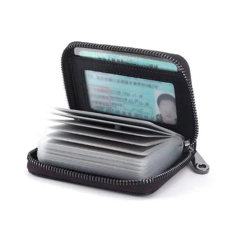 

New 20 Slot Cards Holders PU Business Bank Credit Bus ID Card Holder Cover Coin Pouch Anti Demagnetization Wallets Bag Organizer