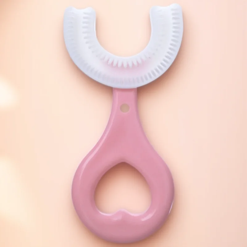 

U-Shaped Kids Toothbrush Silicone Toothbrush Oral Care Tools for 2-12 Years Old Teeth Cleaning