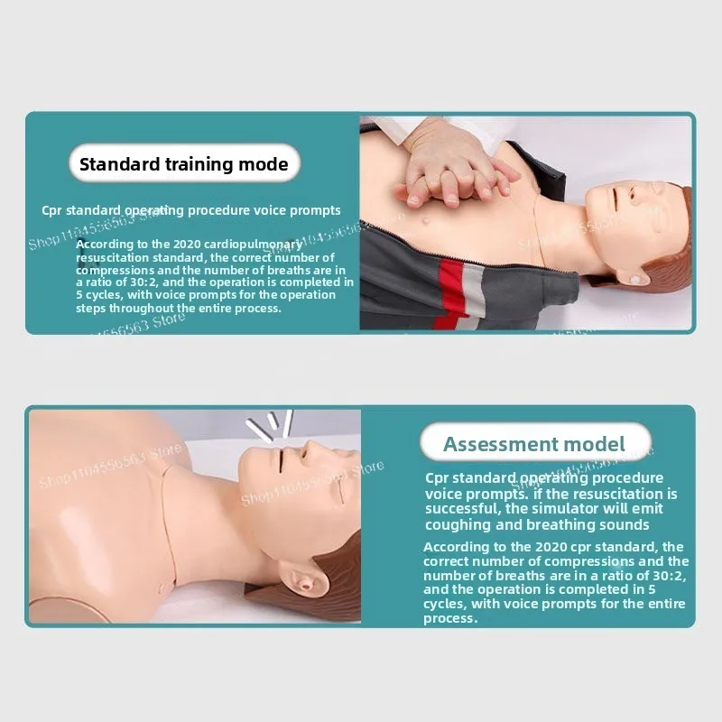 Cardiopulmonary resuscitation emergency training simulator - Operating the rubber artificial respiration practice unit