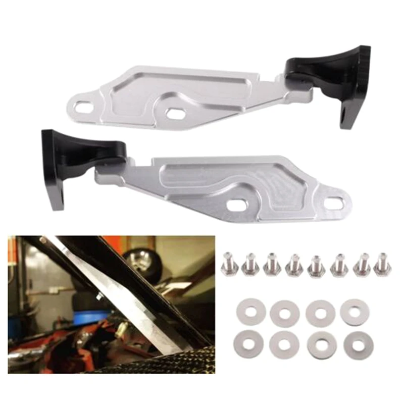 

For Honda Acura 1992-2001 Civic Type R DC2 EK Billet Quick Release Hood Hinge Latch Parts Accessories Silver