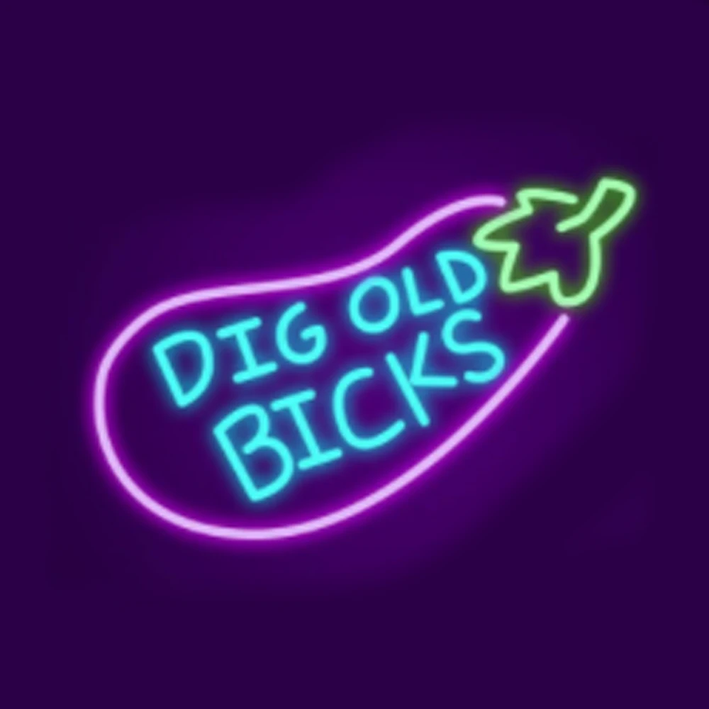 DIG OLD BICKS Eggplant Neon Light Sign Custom Handmade Real Glass Tube Garage Aesthetic Room Decor Display Advertise Art Gift