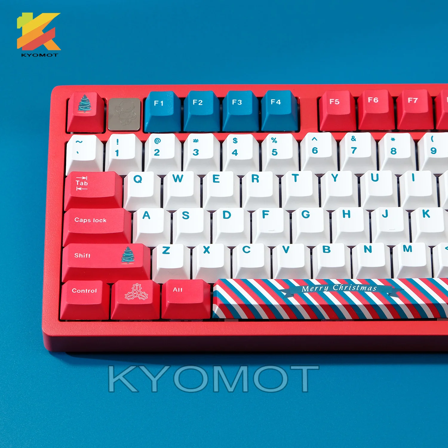 KYOMOT 128 Keys Christmas Snow Night Keycaps Cherry Profile PBT Dye Sub Keycap For MX Switches Mechanical Keyboard festival Gift