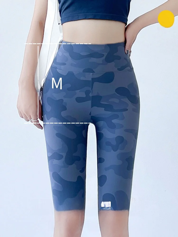   Person Five-Viertel Yoga Arkskin Hose Damen Outdoor Wear Fitn Radfahren Hohe Taille Orts Tummy Control Butt Liftin...