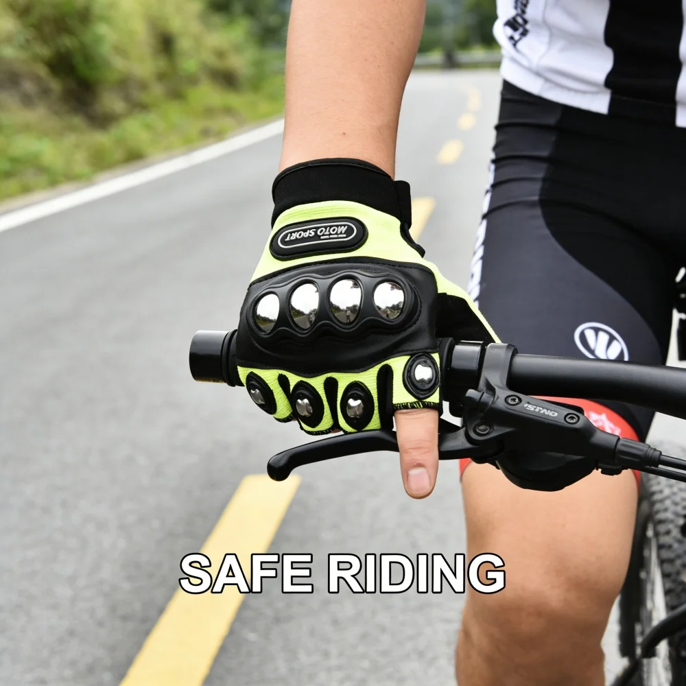 

Летние мотоциклетные перчатки без пальцев, дышащие, для мотоциклистов, для квадроциклов, велосипедов, с защитой от падений, защита ладоней, мотозащита