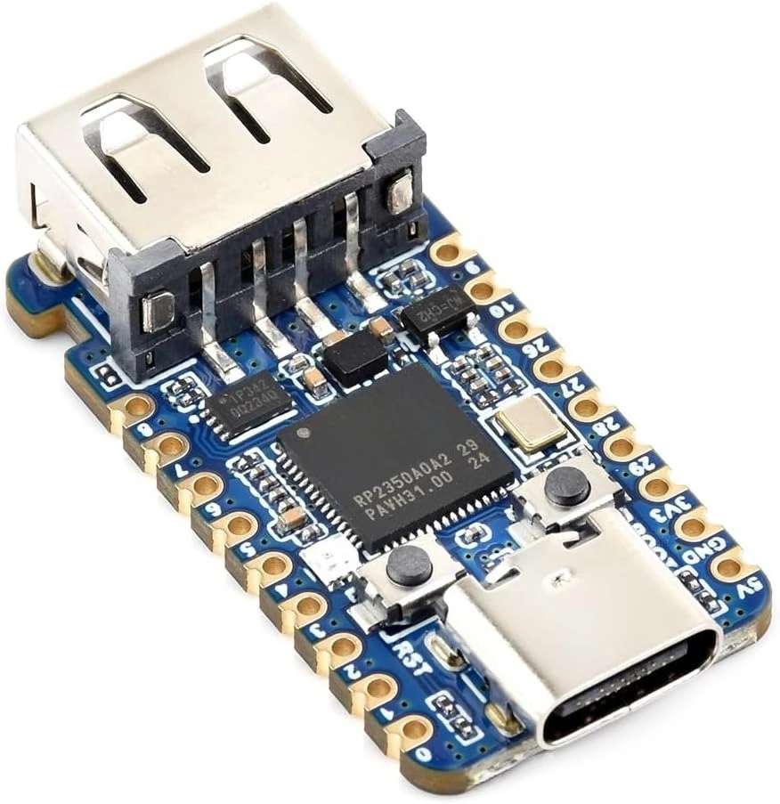 RP2350A USB Mini Development Board,Based On Raspberry Pi RP2350A Dual-core & Dual-Architecture Microcontroller,150MHz Operating