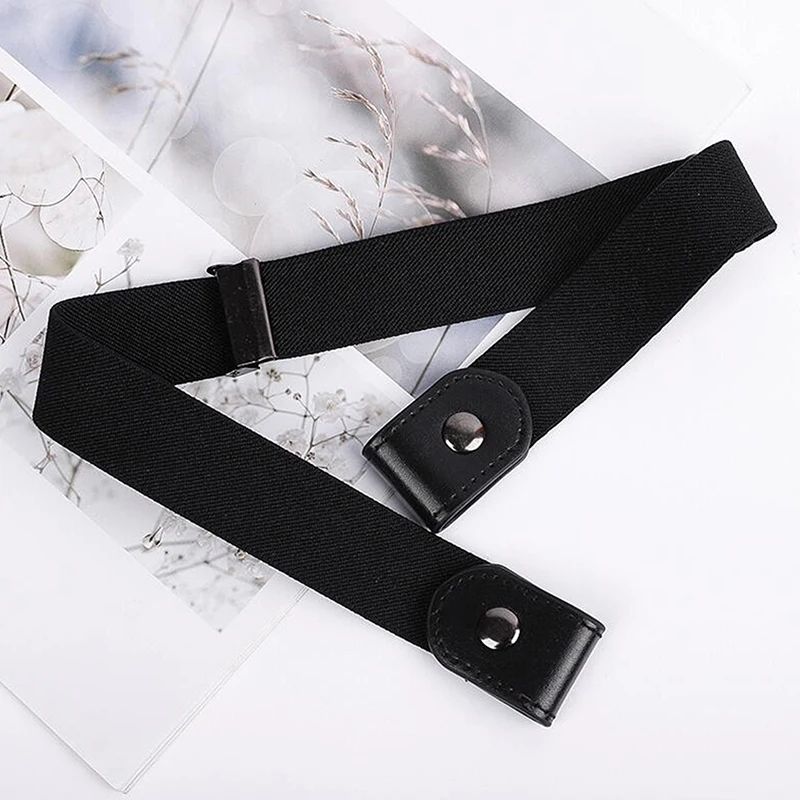 New Unisex Buckle-Free Elastic Belt for Jeans Pants Dress Stretch Waist for Adult Women Men No Buckle Without Buckle Free Belts