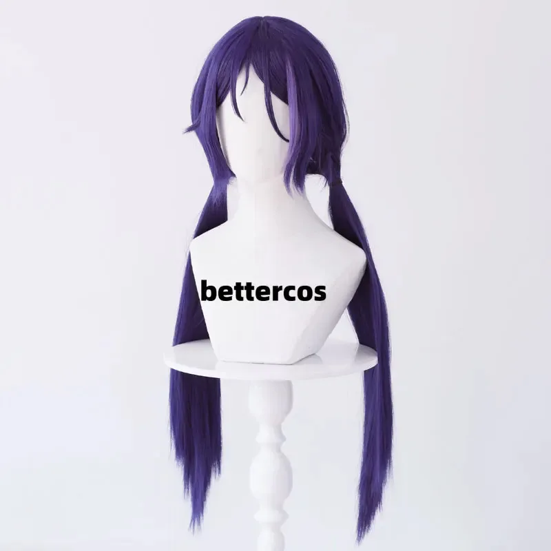 لعبة MiSide مجنون شعر مستعار تأثيري 60 سنتيمتر الأزرق الأرجواني مزيج نصب ذيل حصان الباروكات ميتا أنيمي شعر مستعار تأثيري مقاومة للحرارة الشعر الاصطناعية #4