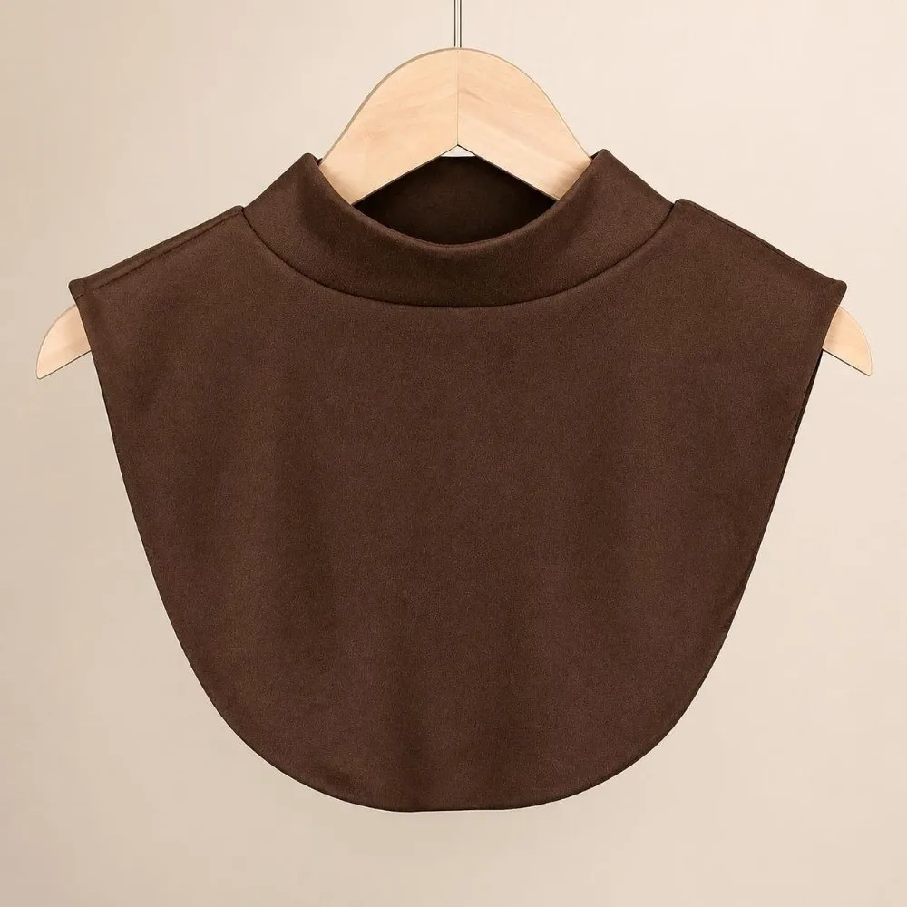High Elastic Fake Collar Warmer Detachable Velvet Lining Neck Warmer Scarf Warm Neck Protection Solid Color