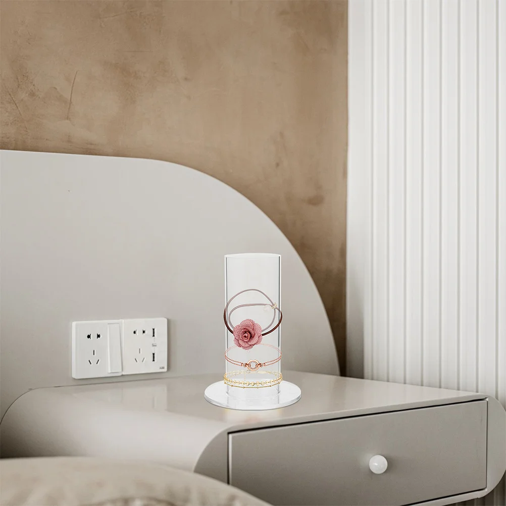 

Акриловый прозрачный держатель для резинок для волос, органайзер для резинок для волос, подставка для ювелирных изделий, браслет, держатель для повязки на голову, органайзер, башня