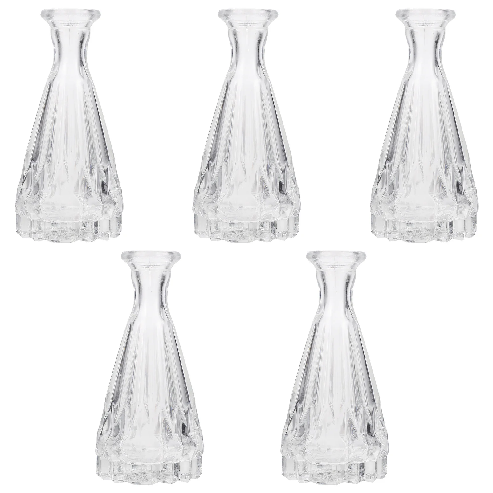 

1Set Simple Glass Vase Transparent Aroma Bottle for Artificial Flower Arranging Wedding Centerpiece Home Decor Desktop Tabletop