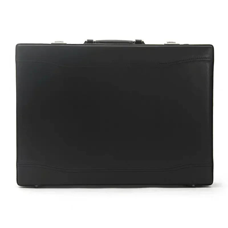 Valigia portatile multifunzione con password Scatola per laptop in pelle da uomo d'affari Borsa a tracolla Valigetta da 18 "19" pollici