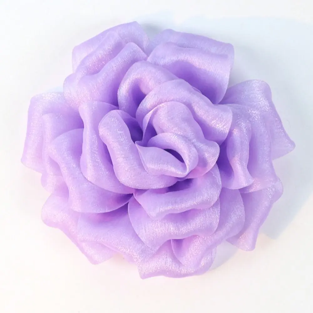 جديد اضافية كبيرة مقلد زهرة الصدار الأزياء اليدوية القماش التصحيح حرق حافة تصميم فستان الأورجانزا الملحقات