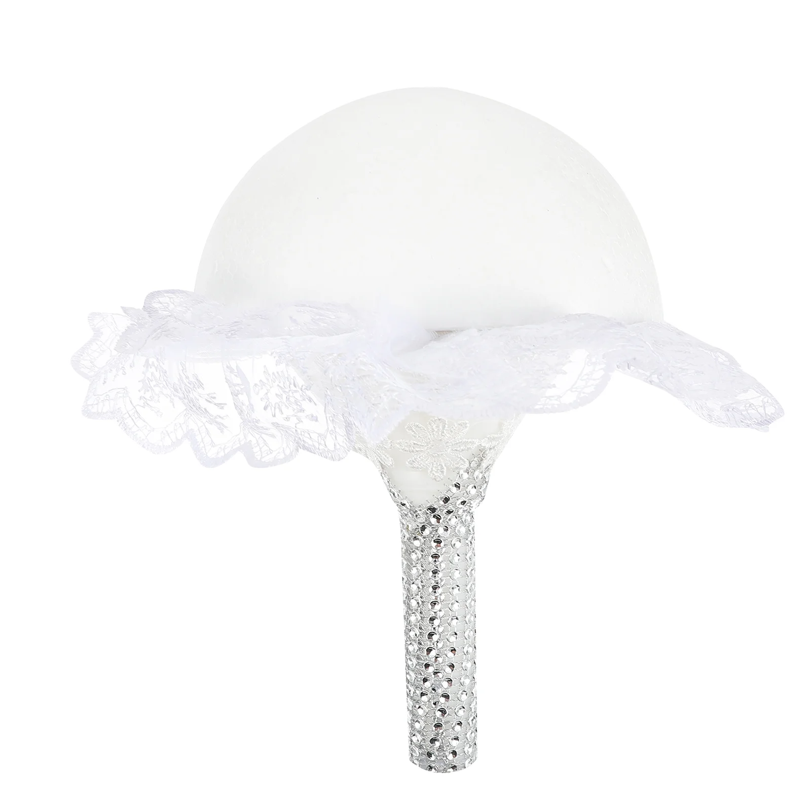 

Artificial Flower Holder Bridal Rose Petals Decoration Large Lace Floral Handle Bouquet Molds for Wedding Supplies Easy Use