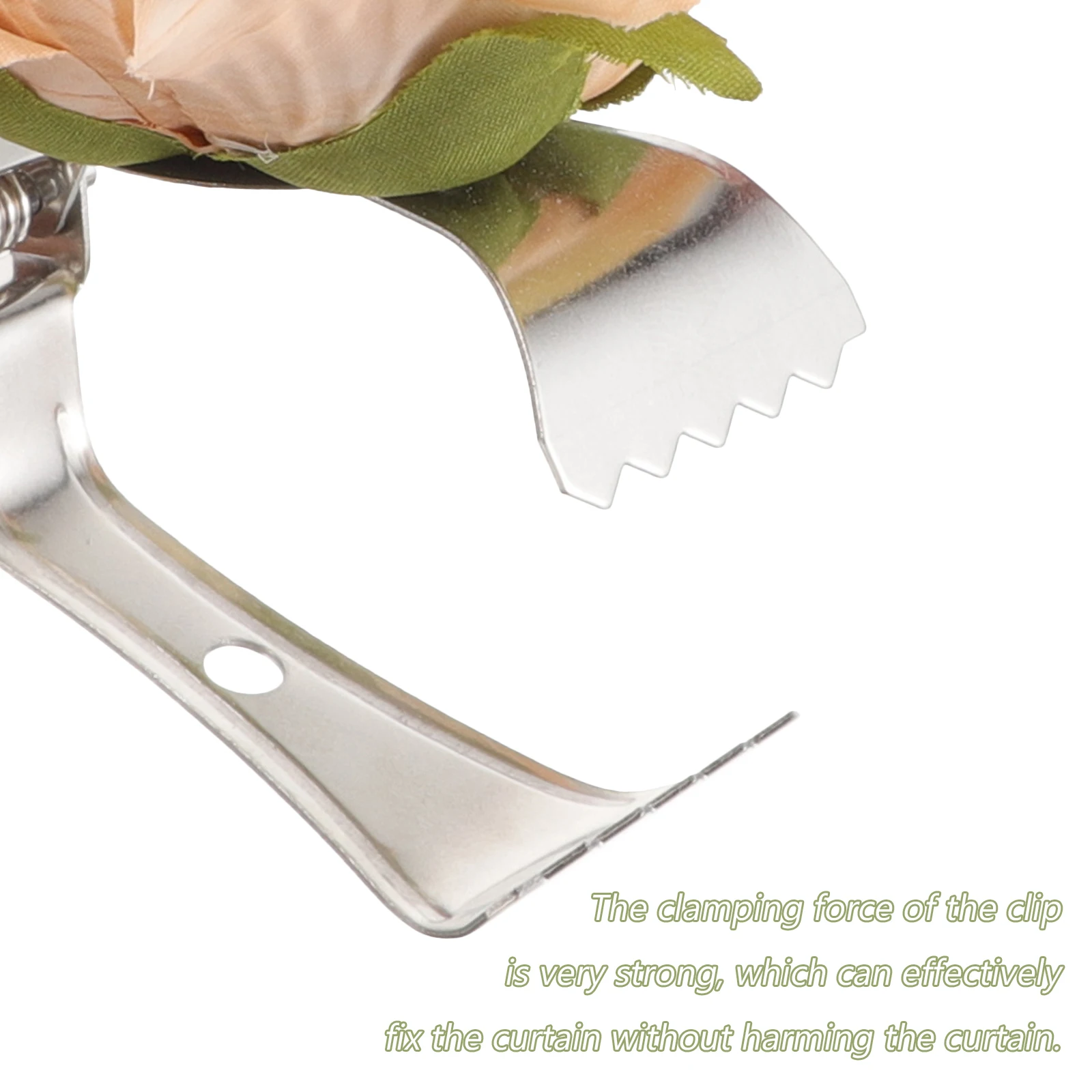 

2pcs Curtain Tieback Clamp Delicate Flower Design No Drill Needed For Gauze Sheer Curtains Drapery Holder Clamp Window Shade