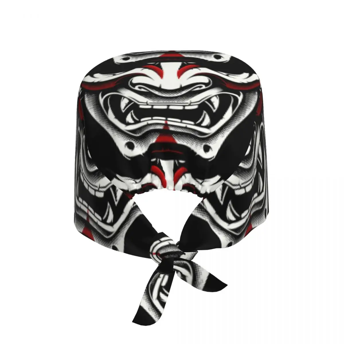 White Red Okami Kitsune Kabuki Oni Demon Working Cap Surgical Hats Samurai Tattoo Operating Room Cap Nursing Cap Lab Works Hat
