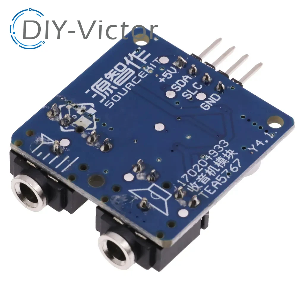 FREE SHIPPING TEA5767 FM Stereo Radio Module 5V for Arduino 76-108MHZ With Free Cable Antenna