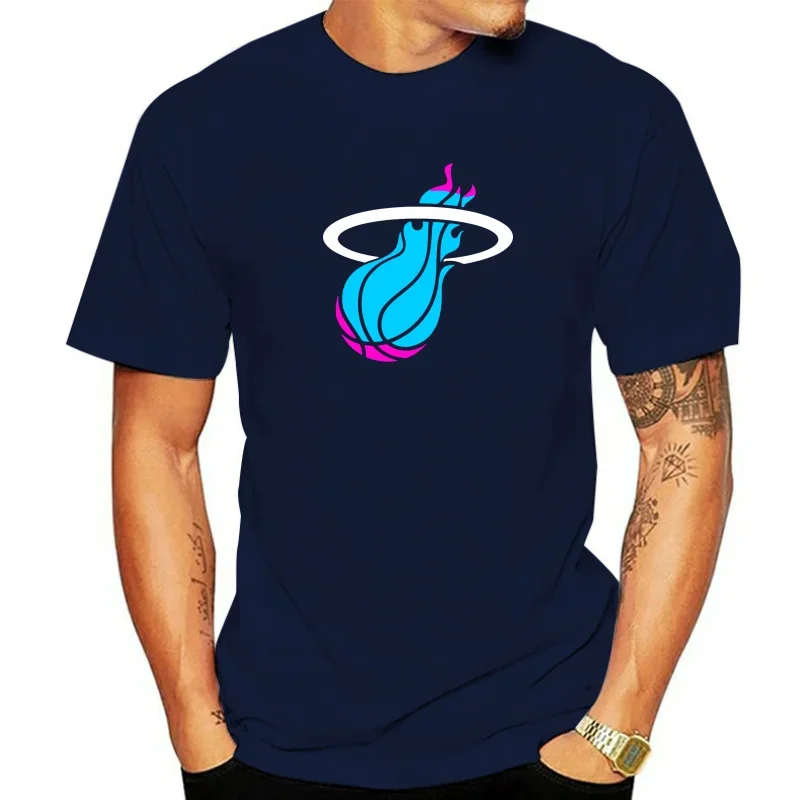 Miamis vices heat basketbal T-Shirt for adults COTTON t shirts for men New Arrival streetwear Casual T-shirts 2024