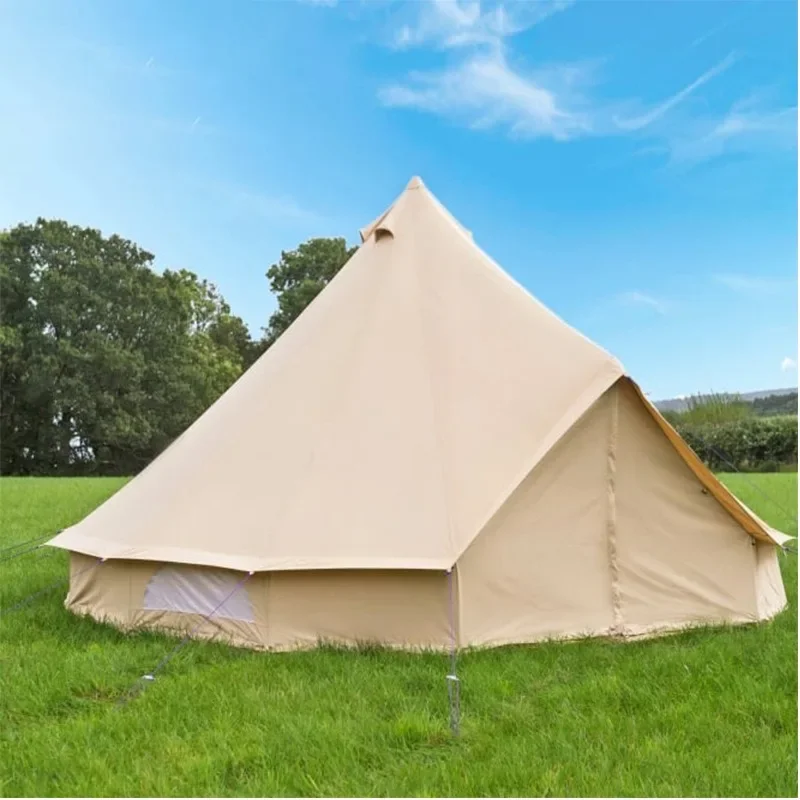 Luxury Glamping Waterproof Retardant  3m 4m 5m 6m Cotton Canvas Yurt  Tent For Outdoor Camping