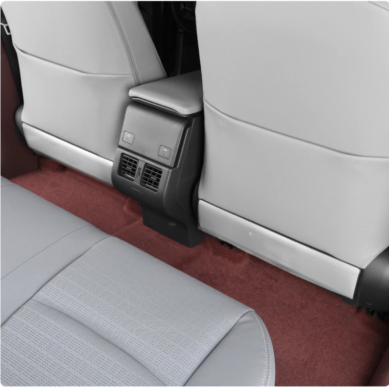 For Toyota BZ4X 2022 2023 stainless steel refit automotive interior decoration seat anti-kick cushion back panle accessories