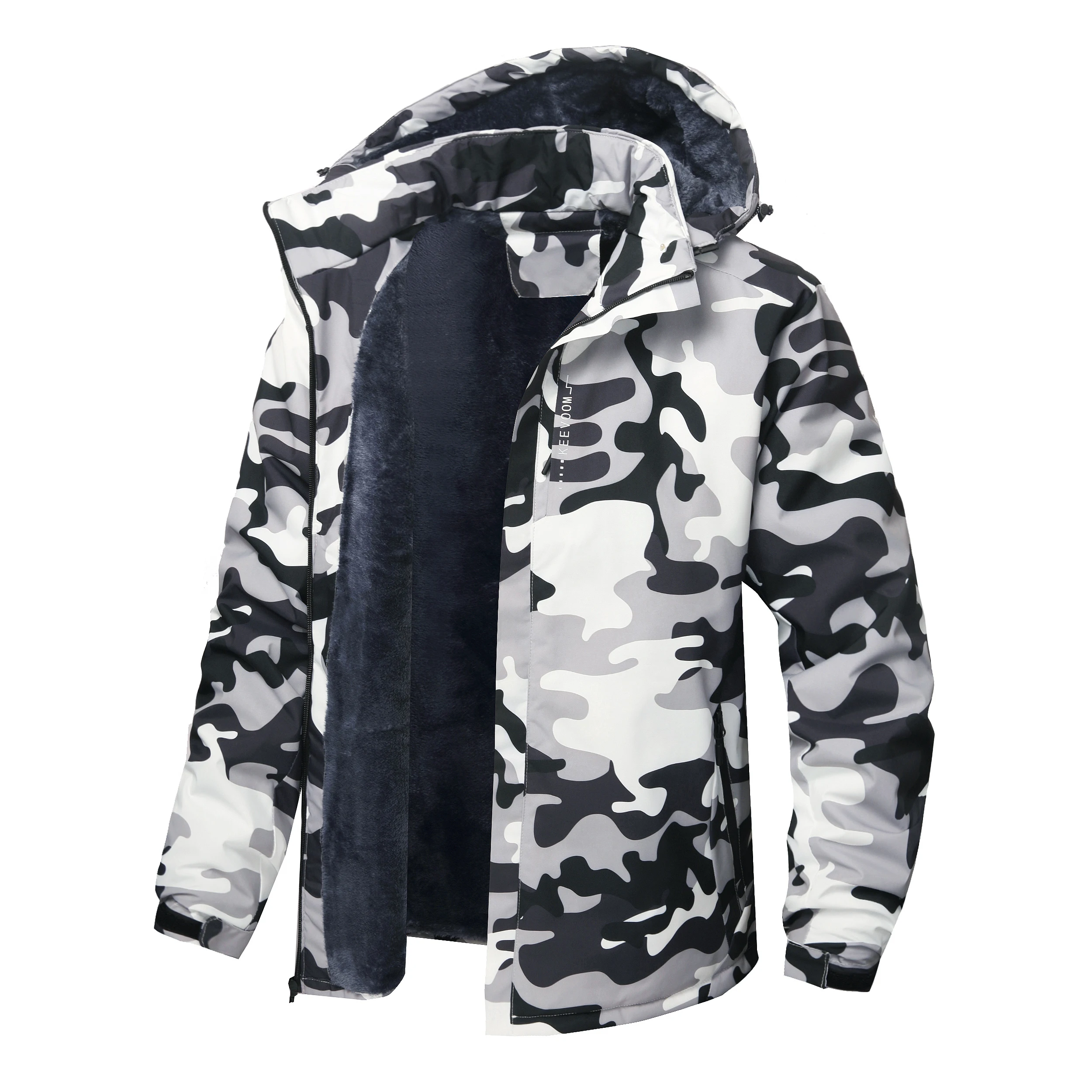 

Men's Mountaineering Waterproof Snow Jacket Winter Windproof Coat Hooded Parka Outdoor Exploration Equipment cotton-padded jacke