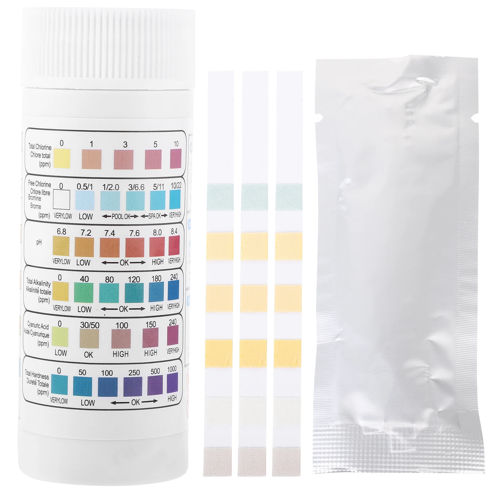 

50pcs Test Quality Testing Pool Ph Hardness Strips Aquarium Spa Swimming Pool Tub Tester Reagent