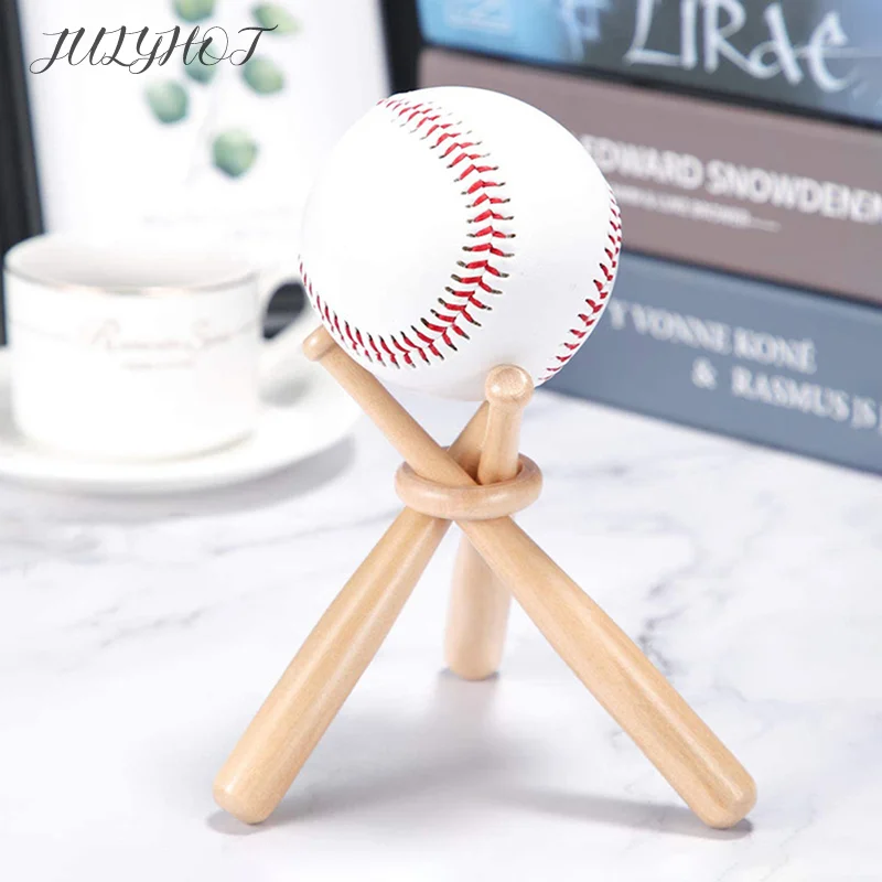 

Mini Baseball Bat Bracket Baseball Holder Baseball Golf Tennis Ball Display Stand Souvenir Ball Wood Support Holder New