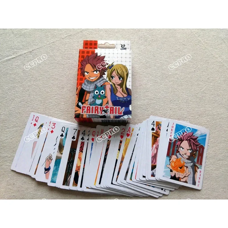 Anime Fairy Tail Natsu and Lucy Poker Cards/Desk Cards/Bridge Cards for Cosplay Accessories or Collection