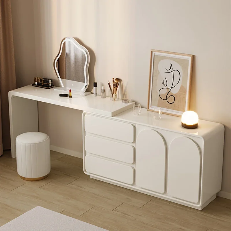 

White Nightstands Dressing Table Makeup Cosmetic Cabinets Luxury Dressing Table Mobile Coiffeuse Chambre Femme Dresser Furniture