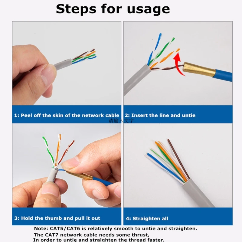 Zestawy narzędzi sieciowych Cat5 Cat6 drut sieciowy luźniejszy kabel Ethermet luźniejszy Separator skręcony drut rdzeń Separater Tool