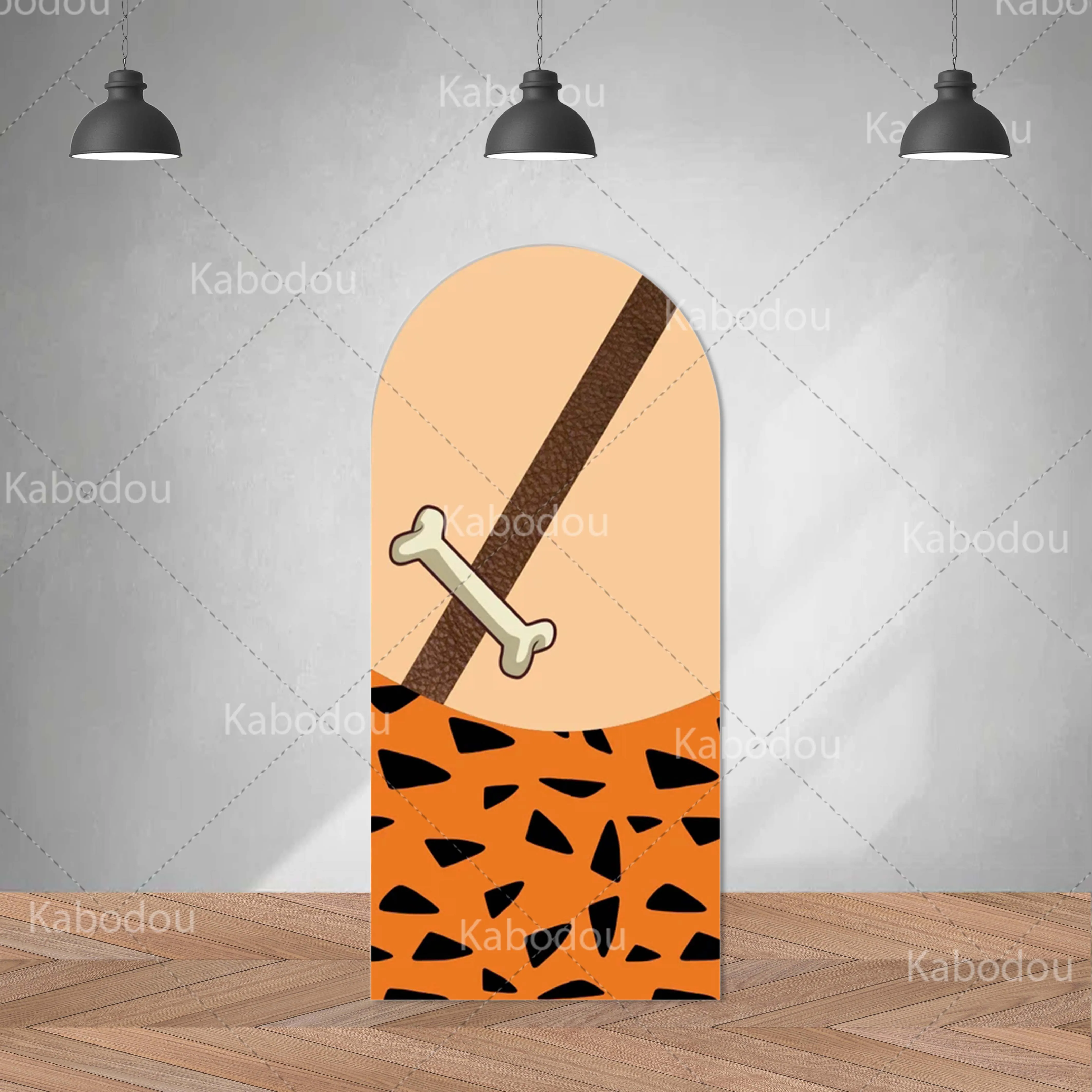 Flintstoness Thema Boog Achtergrond Cover voor Kinderen Verjaardag Baby Douche Partij Fotografie Studio Prop Foto Achtergrond Decoratie