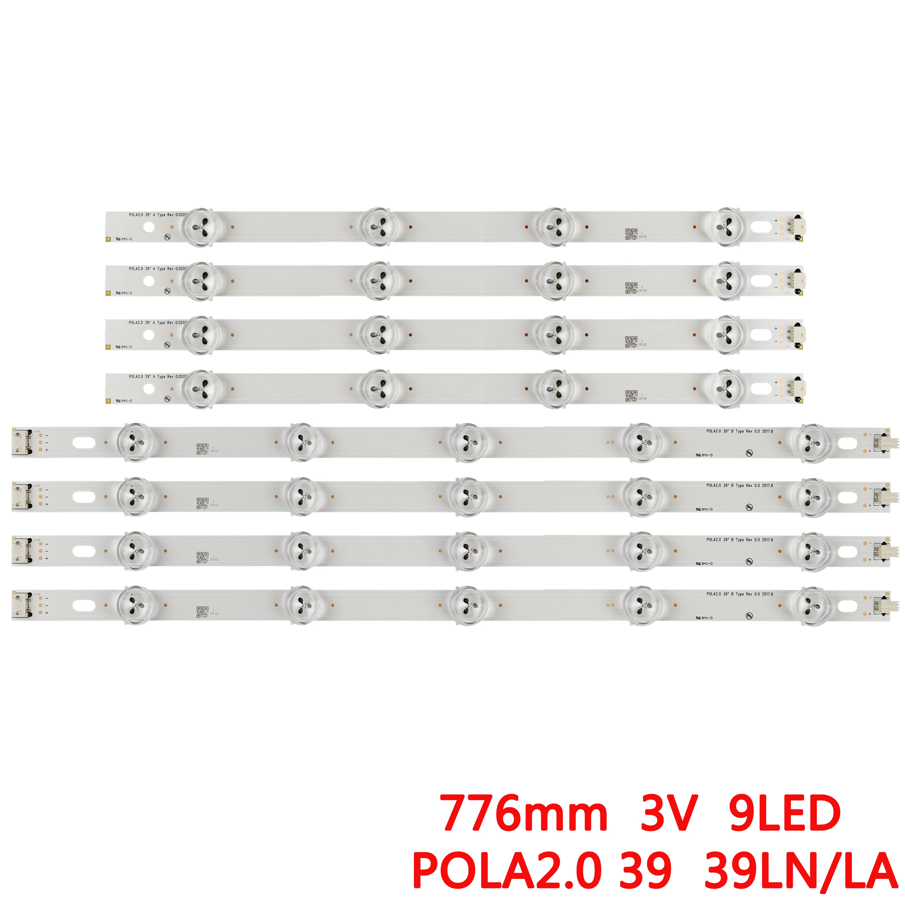

New Kit 8 PCS LED backlight strip for LG HC390DUN-VCFP1-21XX 39LN540V 39LN541V 39LN575R 39LN570V 39LN5707 39LN575U 39LN577V