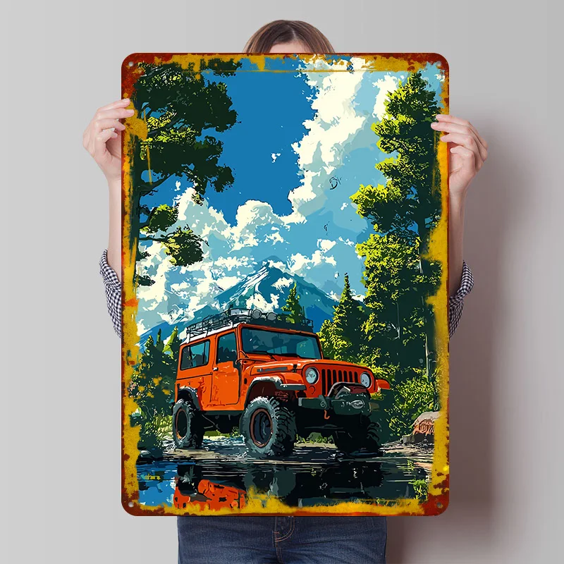 North Idaho Off‑road Vehicle Tinplate Poster Customized Wall Art Retro Vintage Metal Signs for Fans Interior Accessories House
