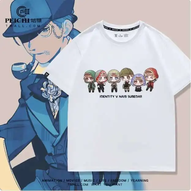 

Anime Identity Ⅴ Naib Subedar Short Sleeve T-Shirt Summer Cosplay Costume Casual Student Loose Tops anime