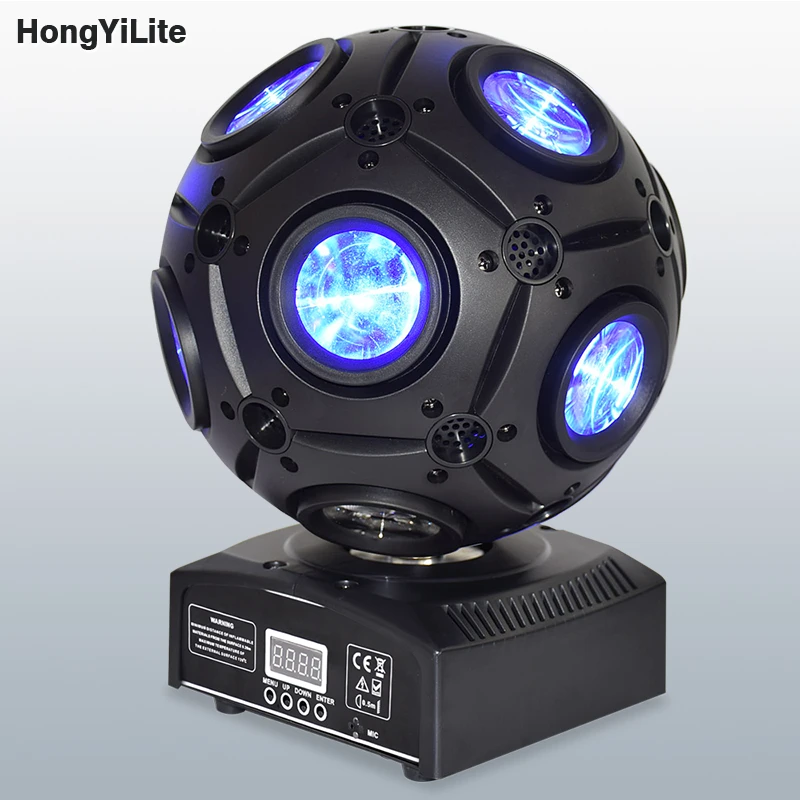 

HongYi LED Football Moving Head Light 9X12W RGBW 4In1 Lyre Beam Rotating Strobe Dj Disco Ball Light DMX For Stage Party Church