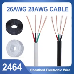 1/2/5/10M 4 Wire DC Power Cable 26 28AWG Copper Signal Cable 4 Cores 2464 Electronic Audio Wire USB Fan LED Strip Cable