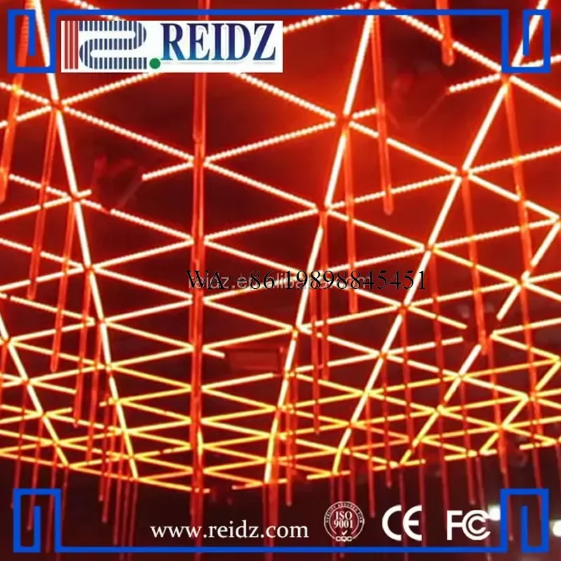 WMWMNU Music Control DMX512 RGB Led Meteor Tube Light for Nightclub Disco Stage Decoration