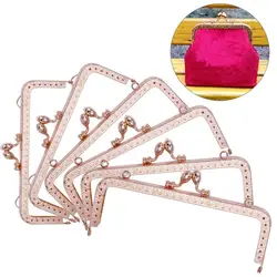 Purse Clasp Frame Bag Kiss Clasp Lock Metal Purse Frame for DIY Craft Purse Bag Making