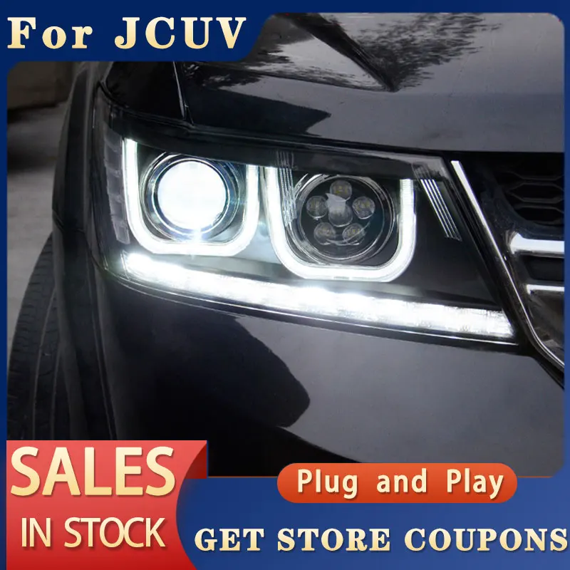 Car Lights for Dodge Journey JCUV 2009-2015 Headlights Fiat Freemont LED Headlight H7 D2H Hid Option Angel Eye Bi Xenon Beam