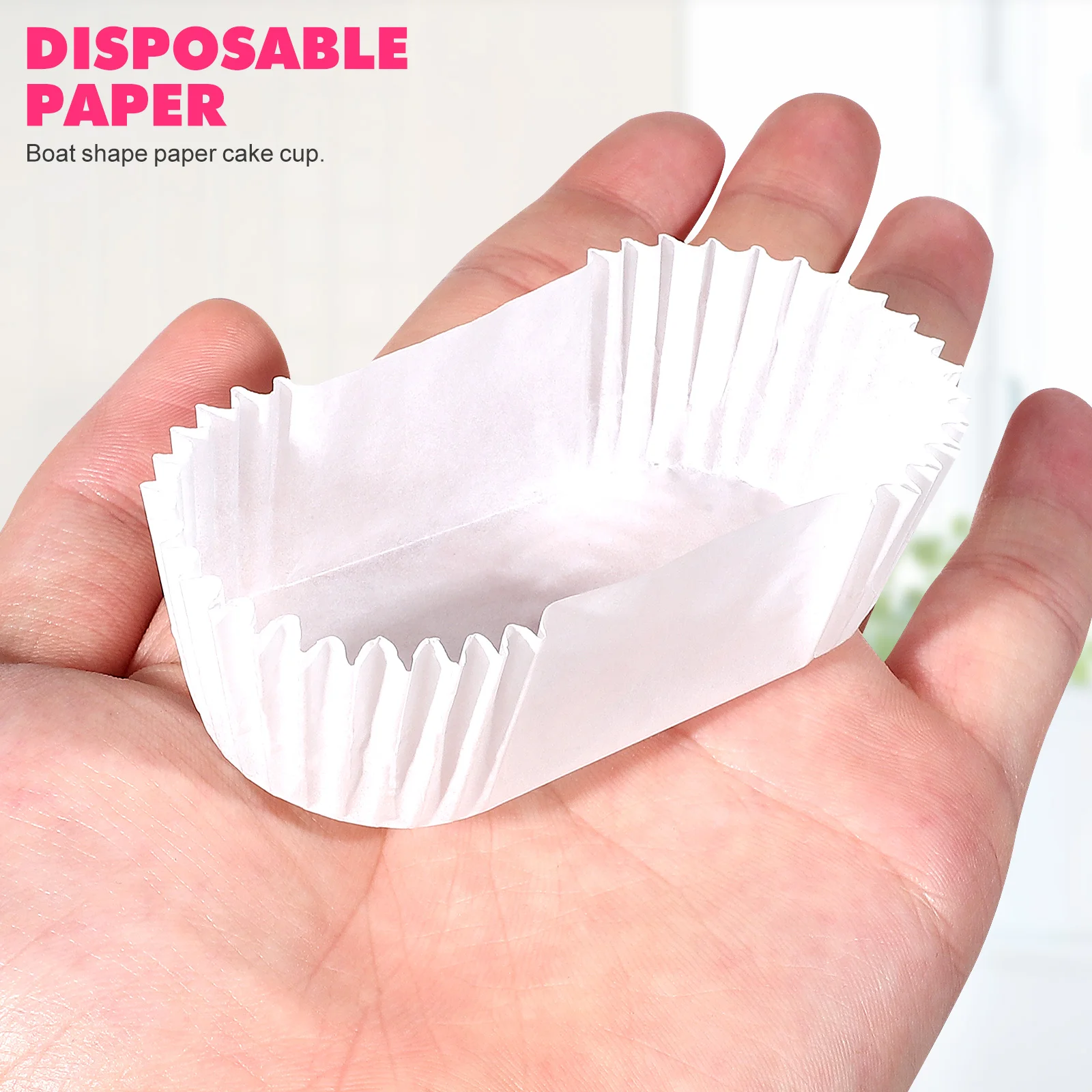 1000 Pcs Muffins Bread Pans Paper Dessert Bowls Boat Shape Cups Cake Holders Mini Tray Baking Wraps