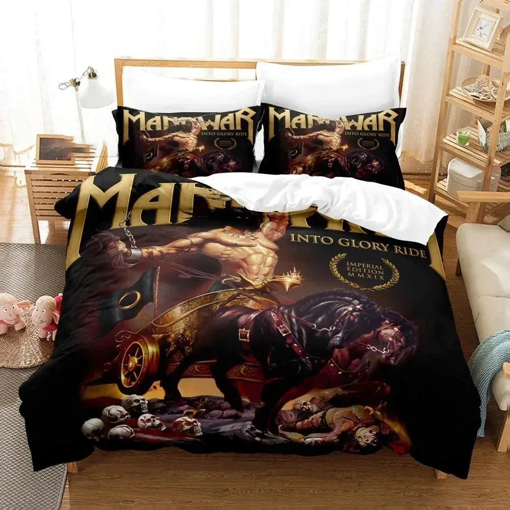 

Manowar Hip Hop Band 3D NEW Duvet Cover Pillowcase Bedding Set Adult Boy Girl Bedroom Decoration Children Single Double Large