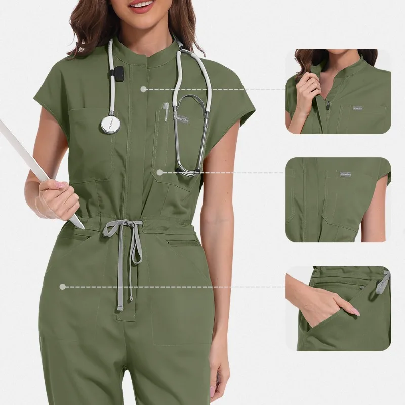 

Brushed Medical Scrub Set, Jogger Work Uniform for Operating Room & Dental Assistant