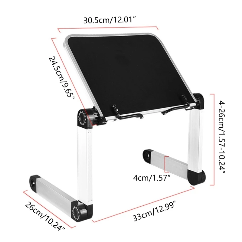 Imagem -06 - Dobrável Leitura Book Stand Suporte com Clipes de Papel Estante Stand Mesa Ajustável de 360 Graus Textbook Stand Suporte