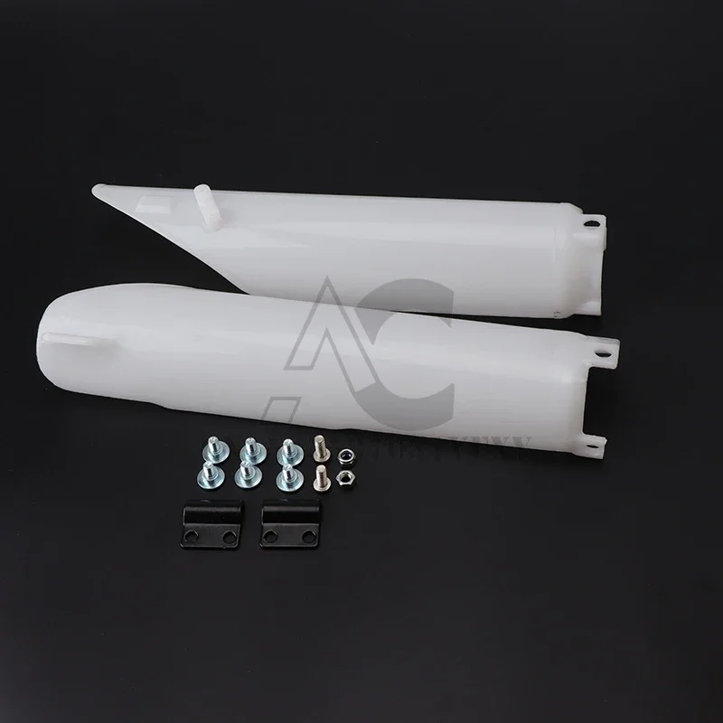 

White Black Plastic Fork Guard Front Shock Absorbe Cover Protector For Honda CR125 CR250 CR500 CRF250 CRF450 CRF 250 450 R X RX