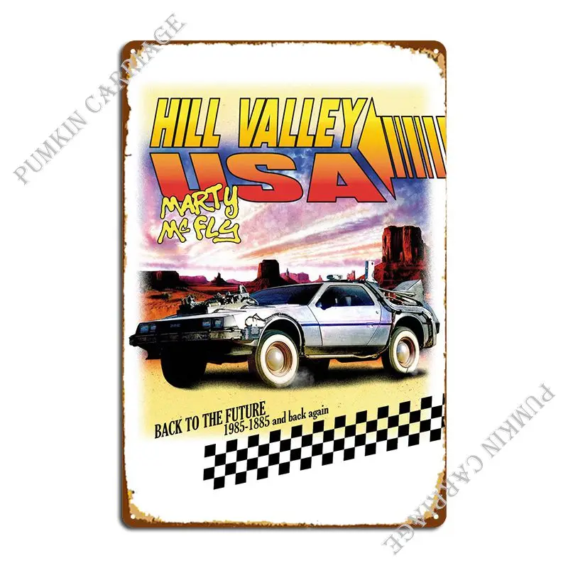 Hill Valley Usa 1885 Metal Plaque Club Party Wall Decor Pub Living Room Tin Sign Poster