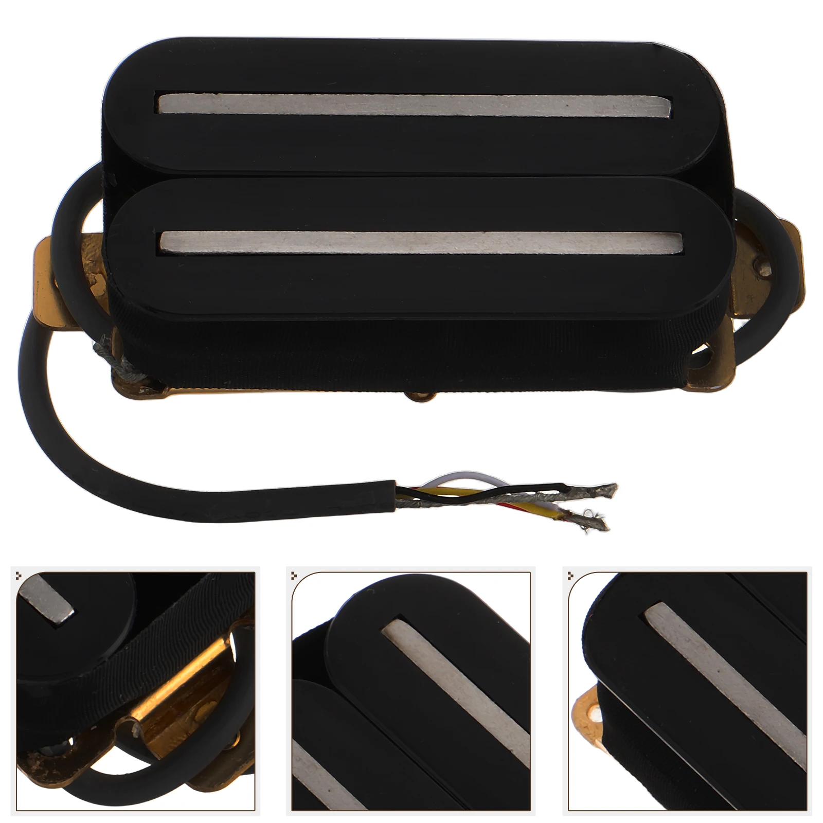 E-Gitarren-Tonabnehmer Dual Rail Humbucker High Power Output Black Neck Single Coil umschaltbare ST-Stile